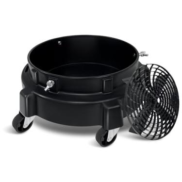 Imagem de ROBLOCK Rolo de brinquedo balde de 5 galões com rodas, carrinho de balde detalhado com inserção de armadilha de sujeira, acessórios de lavagem de carro para lavagem de carro, limpeza, transporte