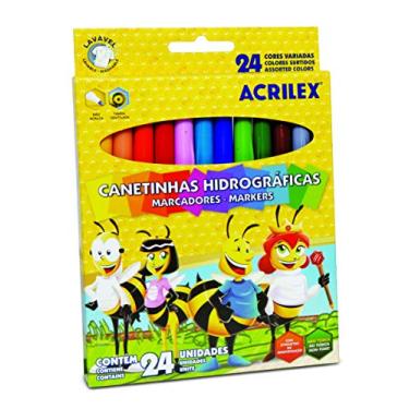 Imagem de Canetinhas Abelhinhas com 24 Cores, Acrilex, 069240000, Multicor