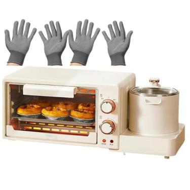 Imagem de Fritura e assadeira a vapor multifuncional, mini máquina de café da manhã multifuncional, estação de café da manhã 3 em 1 adequada para cozinhas domésticas