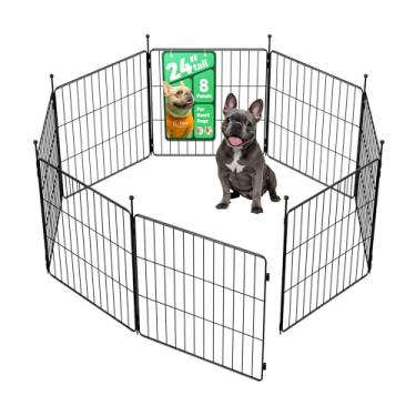 Imagem de FXW Cercadinho para cães minipaws projetado para filhotes/cães pequenos, cercado expansível para uso interno/externo, 24 polegadas e 8 painéis