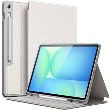 Imagem de JETech Capa para Samsung Galaxy Tab S10 FE Plus/S10 FE+ 13,1 Polegadas com Porta S Pen, Case Protetora Fina Tipo Fólio para Tablet, Visualização em Vários Ângulos (Prata)
