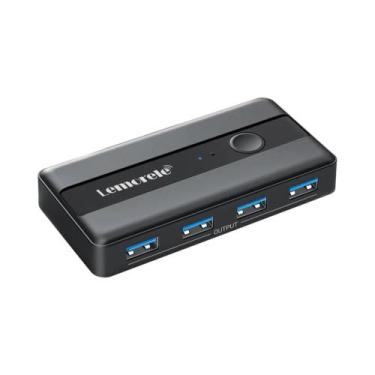 Imagem de Switch KVM USB 3.0 Lemorele - 2 Entradas e 4 Saídas para Teclado e Com