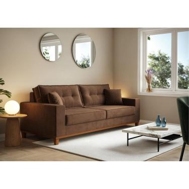 Imagem de Sofá Vitória 2,10m L com 3 Lugares em Suede