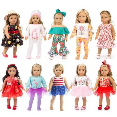 Imagem de Conjunto de roupas de boneca ZQDOLL para boneca americana de 18 polega