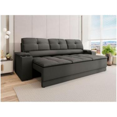 Imagem de Sofá 3 Lugares Retrátil Reclinável Velosuede Up Next Sofás, Chumbo, 3 