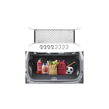 Imagem de Canvcle Rede de carga para porta-malas para Hyundai Tucson 2022-2025 2026 acessórios estilo envelope organizador de rede de porta-malas e armazenamento rede de carga elástica ajustável de nylon