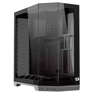 Imagem de Gabinete Gamer Aquário Redragon Edge - Vidro Temperado - Design Torre - ATX - Preto - CA-608B
