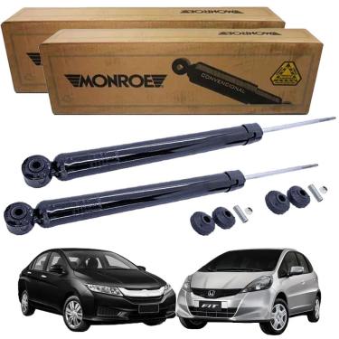 Imagem de Par Amortecedor Traseiro Honda City Fit 2014 2015 2016 2017