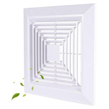 Imagem de Gosknor Capa para exaustor de banheiro, grade quadrada para ventilador de teto de 22 x 23 cm com molas