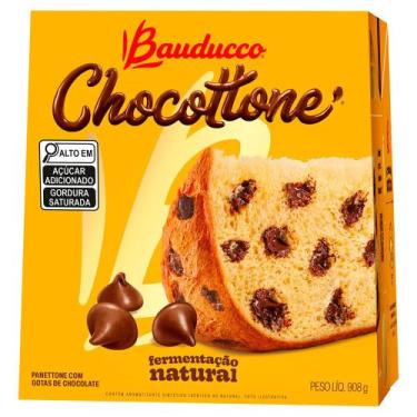 Imagem de Chocottone Bauducco Gotas de Chocolate 908g