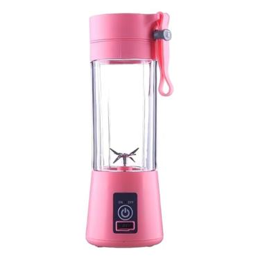 Imagem de Mini Liquidificador Portátil Recarregável Mixer Usb Rosa