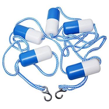 Imagem de Corda de segurança para piscina e linha flutuante ATIE PoolSupplyTown com 2 ganchos inoxidáveis pré-montados