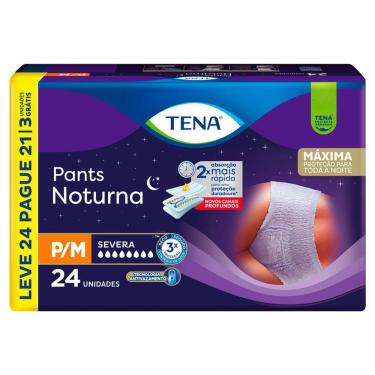 Imagem de Roupa Íntima Tena Pants Noturna Tamanho P/M Leve 24 Pague 21 Unidades Descartáveis