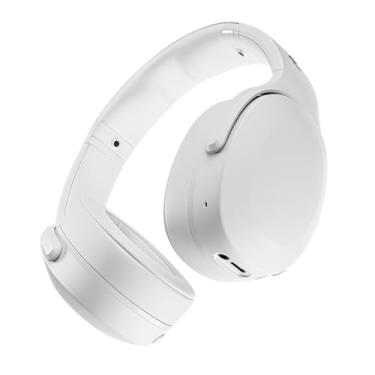 Imagem de Fone de Ouvido Bluetooth Skullcandy Crusher Evo Over-Ear com Graves Sensoriais Ajustáveis, Áudio Personalizado, Fio Removível e 40 Horas de Bateria – Branco
