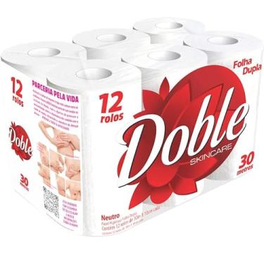 Imagem de Doble Papel Higiênico SkinCare Folha Dupla, 12 rolos de 30 metros