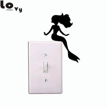 Imagem de Kit 2 Adesivos 2 Interruptor Tomada Infantil Sereia