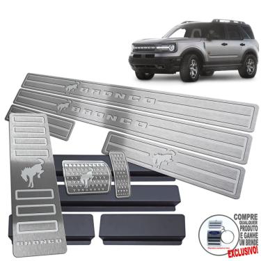 Imagem de Pedaleira + Soleira + Descanso Prata Ford Bronco Sport