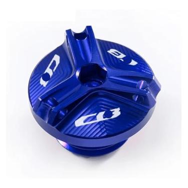 Imagem de Compatível com CB650R CB400 CB500X CB500F CB300R CB190R CB650F CB1000R CB11000 Parafuso de tampa de óleo do motor peças de proteção da tampa de enchimento de combustível (azul CB)