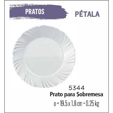 Imagem de Jogo De Prato Pétala 04 Pratos Sobremesa - Lanche -19Cm Br
