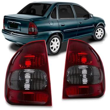 Imagem de Par lanterna traseira corsa sedan classic 2000 a 2010 fumê