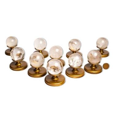 Imagem de 10 Esfera Cristal Pedra Natural 40 a 45mm 90 a 120g Tipo A - Cristaisd