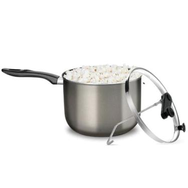 Imagem de Pipoqueira Antiaderente Nº22 Grafite Com Tampa De Vidro - Mta, GRAFITE