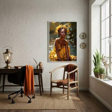 Imagem de Quadro Decorativo Oxum Mulher Africana - 70x50cm - Quadros On-line, Mo