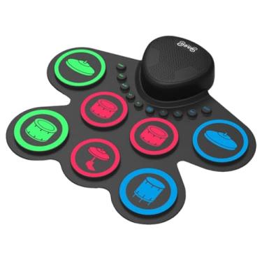 Imagem de Dynwave Kit de bateria eletrônica roll up com 7 ferramentas para prática de bateria, presente, portátil, prático, recarregável com baquetas, instrumento