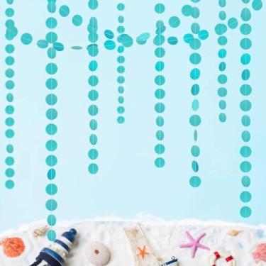 Imagem de Cheerland – Kit de bolinhas azuis para decoração de festa sob o mar, decoração de festa, bandeira, pano de fundo para aniversário, casamento, chá de bebê, formatura, decoração de casa