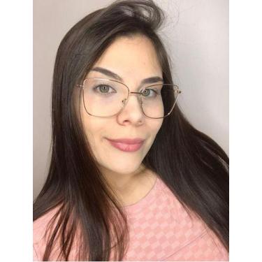 Imagem de Armação Óculos Grau Feminino Gatinho Liz Dourado - Palas Eyewear