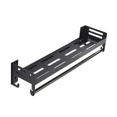 Imagem de Prateleira de cozinha, prateleira de parede sem perfurações, toalheiro de lavagem de aço inoxidável montado na parede para casa de banho, prateleira de parede - B, 70 cm