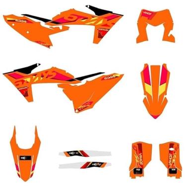 Imagem de MXP Adesivo decalque de kit de gráficos de motocicleta personalizado compatível com KTM 125 150 250 300 350 450 500 525 SX SXF 2019 2020 2021 e EXC XCW 2020 2021 2022 2023 (Polymer Flash Point)