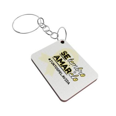 Imagem de Kit 25 Chaveiros MDF Setembro Amarelo Valorização da Vida - R9 Decor, 