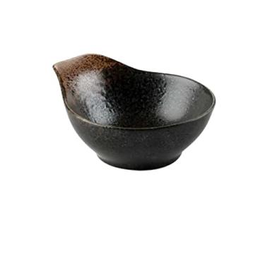 Imagem de WYUYIWH Tigela de cerâmica pequena tigela de macarrão com tigela pequena tigela de tempero tigela de sopa tigela de salada prato de arroz (Cor: 1)