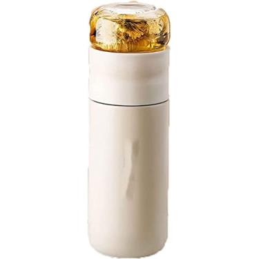 Imagem de Thermos Caneca de viagem de café com filtro de aço inoxidável copo de garrafa de chá com infusor de vidro separa chá e água 300 ml garrafa térmica a vácuo de inauguração de casa