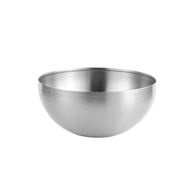 Imagem de WYUYIWH Tigela de aço inoxidável de grande capacidade tigela de salada de frutas Tommy Ramen tigela talheres de cozinha recipiente de alimentos (cor: prata)