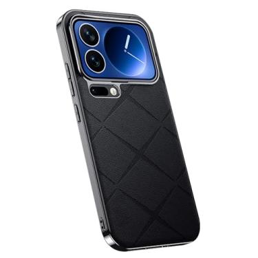 Imagem de HAOMRIYL Capa de couro para Xiaomi 17 Pro Max/17 Pro/17, capa de telefone com revestimento de proteção à prova de choque para câmera Slim Fit Business Shell, preta, 17 Pro