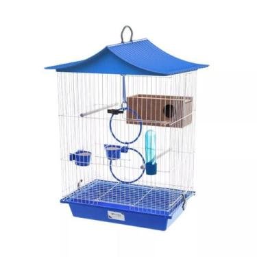 Imagem de Gaiola Periquito Chinesinha Com Acessórios Ninho Telhado - LMM pets, A