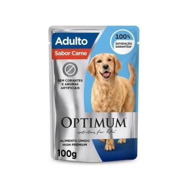 Imagem de Ração Úmida Optimum Sachê para Cães Adultos Sabor Carne 100g