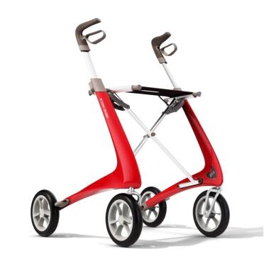 Imagem de Andador Ultraleve de Fibra de Carbono para Idosos com Bolsa Organizadora e Assento, byACRE Regular, Vermelho