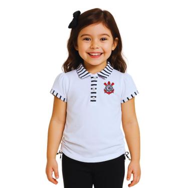 Imagem de Camisa Polo Infantil Corinthians Feminina Oficial