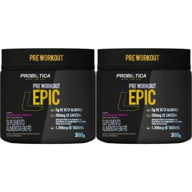 Imagem de Kit 2X Epic Pré Workout - 300g Brazilian Fruits - Probiótica-Masculino