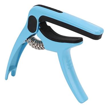 Imagem de Domary Ferramenta de Ajuste de Tom de Capo de Guitarra de Metal Com Suporte de Palheta Acessórios para Instrumentos de Cordas Primavera Universal Ukulele Baixo Bandolim Banjo Guitarra (Macaron-azul)