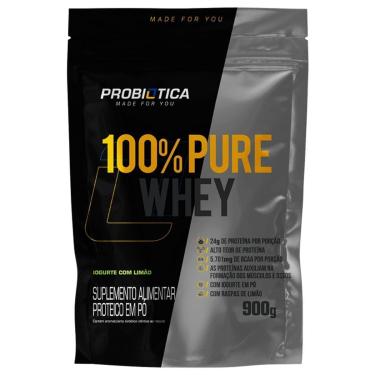 Imagem de 100% Pure Whey - 900g Refil Iogurte Com Limão - Probiótica-Masculino