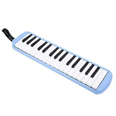 Imagem de RiToEasysports Kit Melodica para Iniciantes, Instrumento de Teclado ABS Wind Preto e Branco de 32 Teclas, Fácil de Tocar, Portátil, Azul
