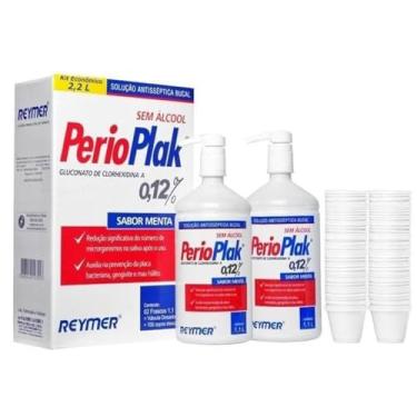 Imagem de Antisséptico Bucal Perioplak, Kit Econômico com 2,2 Litros, Sabor Menta