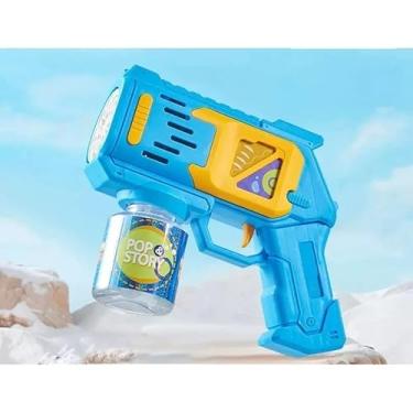 Imagem de Lança Bolhas de Sabão Infantil Automática Arminha com Luz Brinquedo Divertido para Crianças