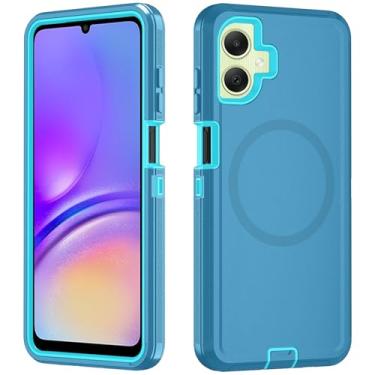 Imagem de Asuwish Capa de celular para Samsung Galaxy A05 com protetor de tela de vidro temperado Capa magnética híbrida à prova de choque à prova de quedas acessórios para celular resistentes Ao5 A 05 mulheres