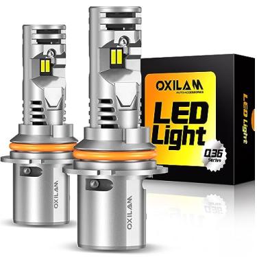 Imagem de OXILAM Lâmpadas LED 9004 atualizadas, lâmpadas LED HB1 600% super brilhantes de 20000 lúmens, tamanho Ture 1:1 como lâmpadas de halogêneo, kit sem fio branco frio 6500K para 9004 Blubs, Plug & Play