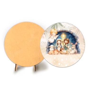 Imagem de Painel Com Elastico Redondo 50cm Natal + Suporte MDF (NAT178)